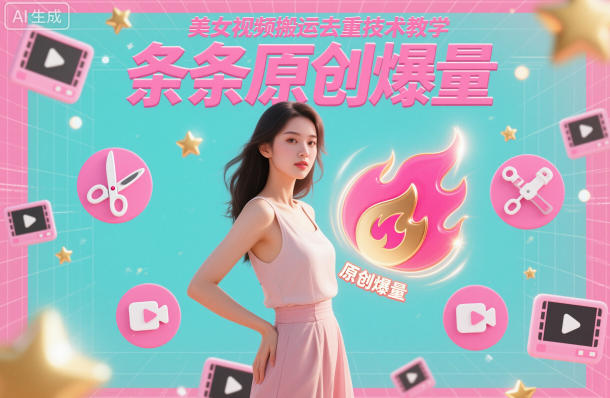 美女视频搬运去重技术教学，条条原创爆量-互为学习资料库