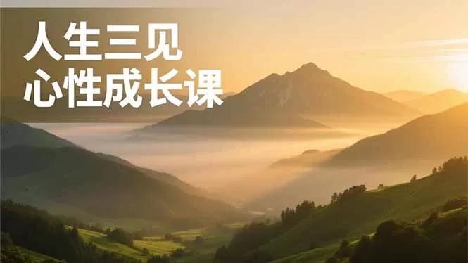 人生三见心性成长课，见天地众生自己，搞透人性安顿身心，活出清晰自我，内在富足无价-互为学习资料库