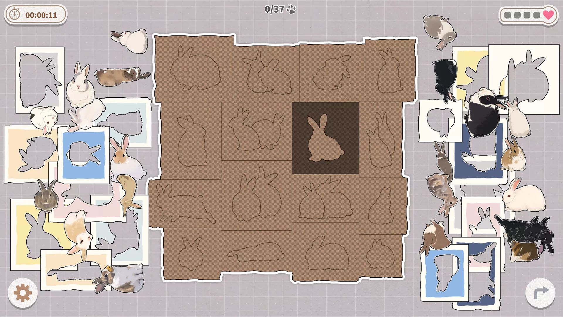 挤在一起的兔兔/Bunnies Huddled Together