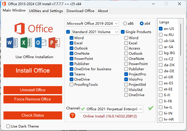 Office 2013-2024 C2R Install-互为学习资料库