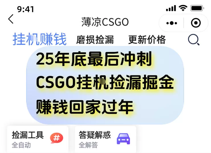 12月年底抓紧最后一个月,用CSGO游戏挂G捡漏掘金賺钱掘金,一部手机轻松日入5张+【揭秘】-互为学习资料库