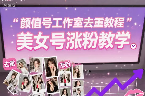 颜值号工作室去重教程，美女号涨粉教学-互为学习资料库