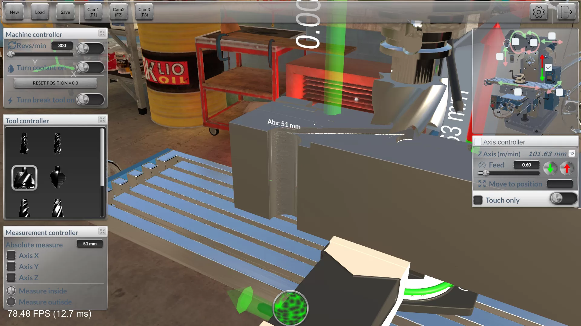 铣削机模拟器/Milling machine simulator 铣削机模拟器/Milling machine simulator