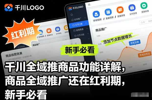 千川全域推商品功能详解，商品全域推广还在红利期，新手必看-互为学习资料库