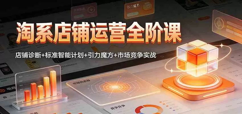 淘系店铺运营全阶课：店铺诊断+标准智能计划+引力魔方+市场竞争实战-互为学习资料库