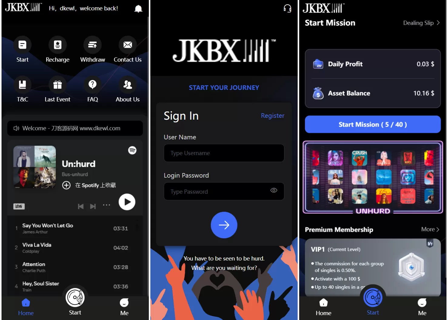 JKBX海外音乐抢单系统源码 Thinkphp框架 附教程