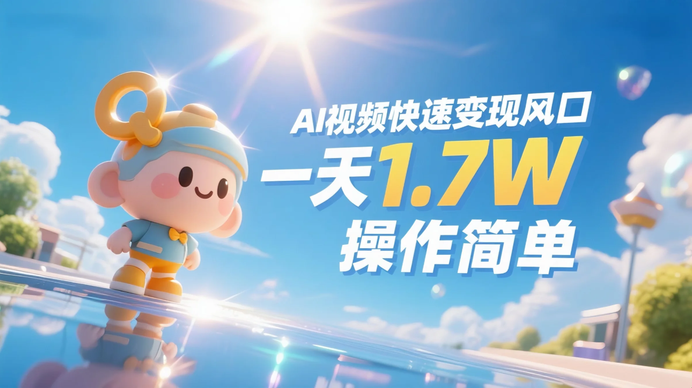 《Ai视频变现风口,一天1.7W,收入无上限,操作简单》-互为学习资料库
