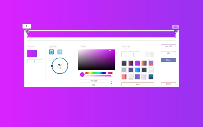 Vue开发的CSS渐变色生成器网站源码-互为学习资料库
