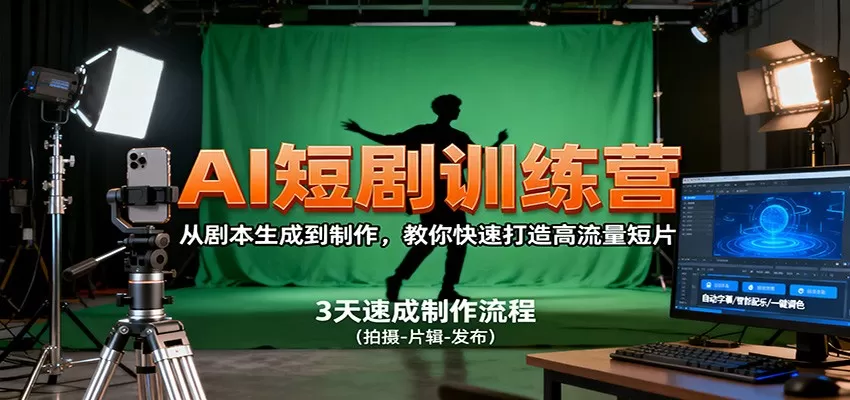 AI短剧训练营,从剧本生成到制作,教你快速打造高流量短片-互为学习资料库