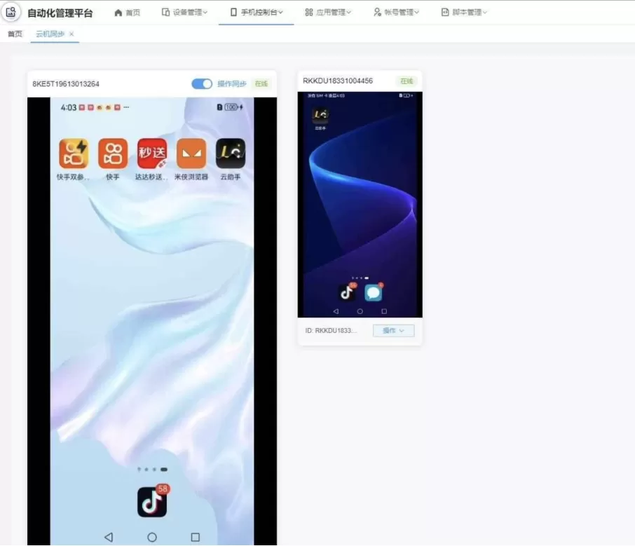 云手机群控系统源码 云手机多开群控 自动化管理程序源码-互为学习资料库