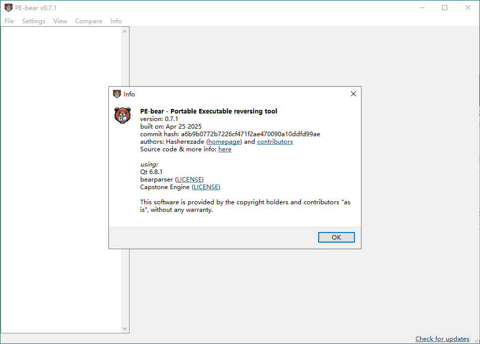 PE-bear文件分析工具v0.7.1绿色版-互为学习资料库