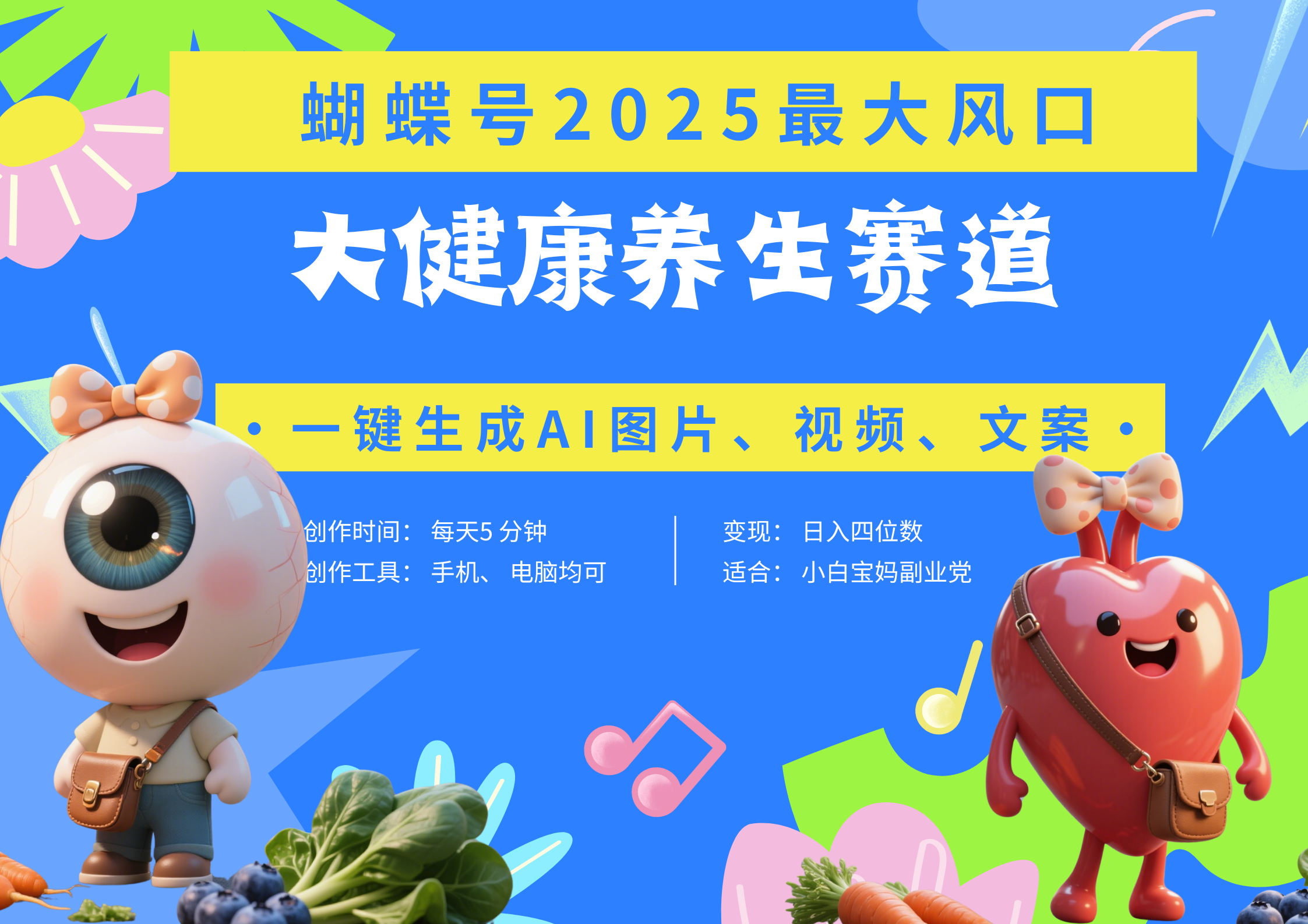 蝴蝶号器官养生赛道+豆包 AI快速产出爆款视频   起号快  带货超级猛 每天仅需五分钟 变现路子广 日入五位数 小白 宝妈 上-互为学习资料库