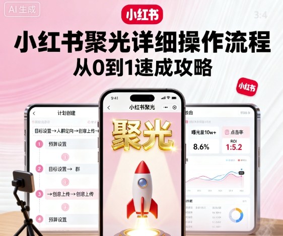 小红书聚光详细操作流程,小红书聚光从0到1速成攻略-互为学习资料库