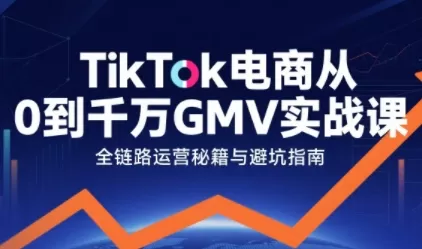 TikTok电商从0到千万GMV实战课，从0到1拆解实战秘籍（更新）-互为学习资料库