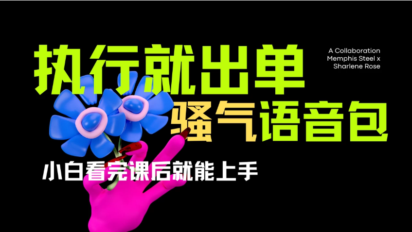 爆火全网的开车导航骚气语音包。只要执行就出单,小白看完课程就能实操,当天收益2000+-互为学习资料库