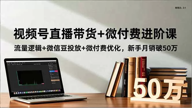视频号直播带货+微付费进阶课:流量逻辑+微信豆投放+微付费优化,新手月销破50万-互为学习资料库
