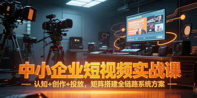 中小企业短视频实战课,认知+创作+投放,矩阵搭建全链路系统方案-互为学习资料库