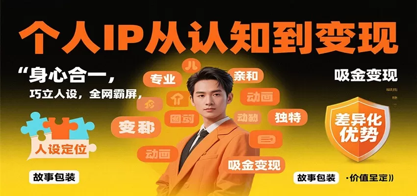 个人IP从认知到变现，身心合一，巧立人设，全网霸屏，吸金变现-互为学习资料库