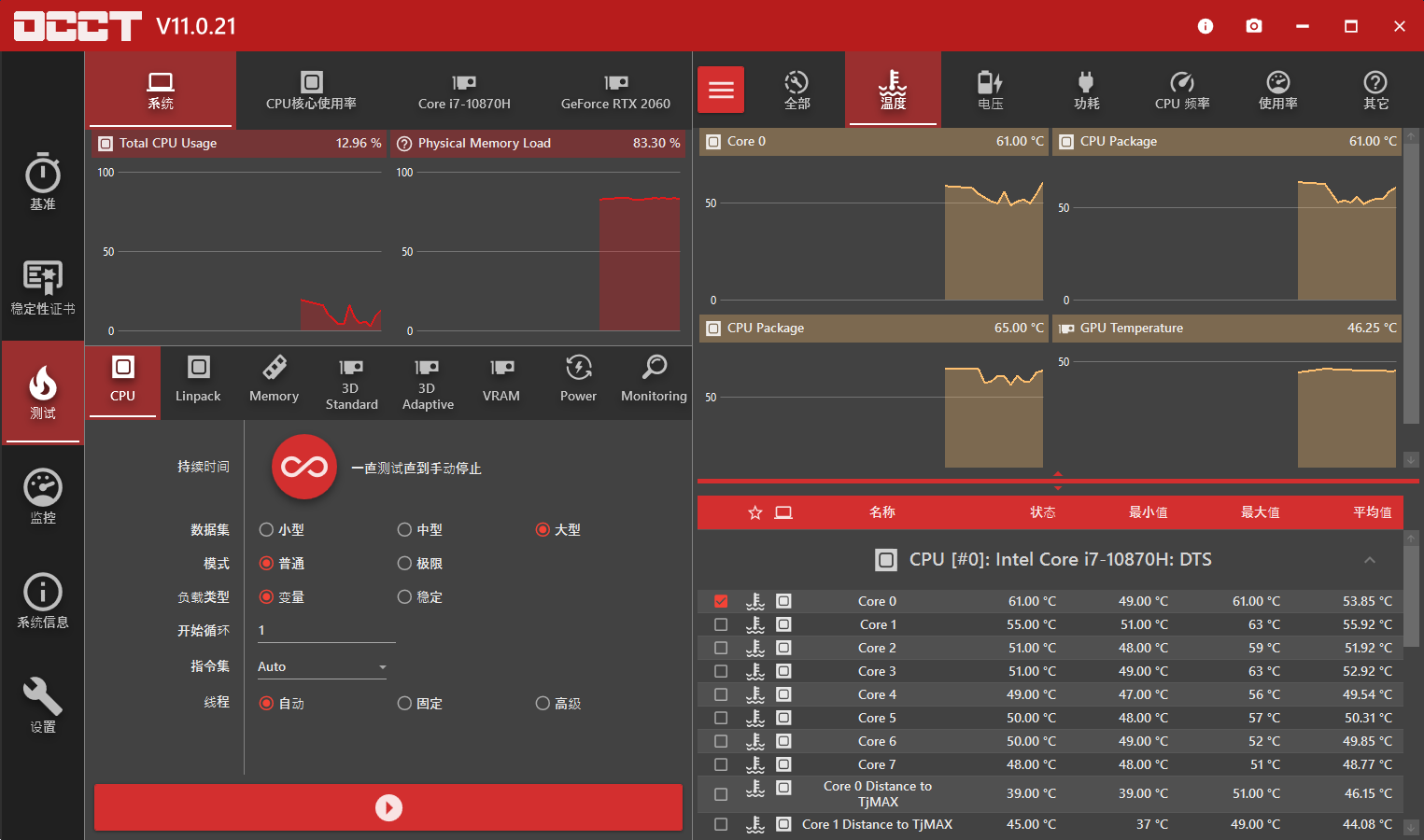 电源检测工具OCCT v12.1.12.99绿色版-互为学习资料库