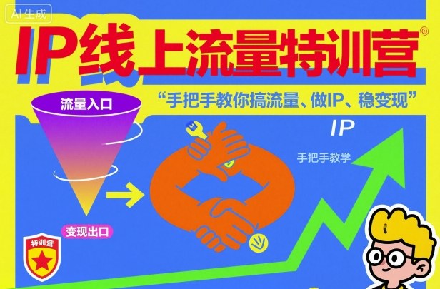 IP线上流量特训营，手把手教你搞流量、做IP、稳变现-互为学习资料库