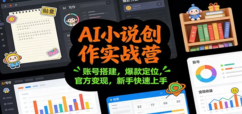 AI小说创作实战营：账号搭建，爆款定位，官方变现，新手快速上手-互为学习资料库