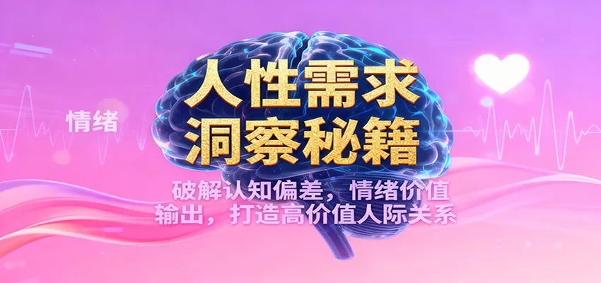 人性需求洞察秘籍，破解认知偏差，情绪价值输出，打造高价值人际关系-互为学习资料库