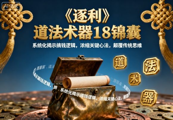 《逐利》道法术器18锦囊，系统化揭示搞钱逻辑，浓缩关键心法，颠覆传统思维-互为学习资料库