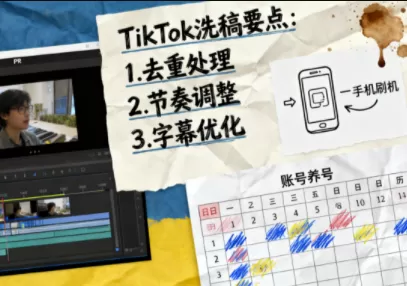 TikTok洗稿剪辑全流程课