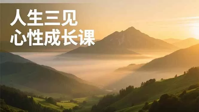 （16897期）人生三见心性成长课，见天地众生自己，搞透人性安顿身心，活出清晰自我，内在富足无价-互为学习资料库