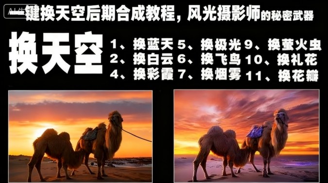 一键换天空后期合成教程，风光摄影师的秘密武器-互为学习资料库