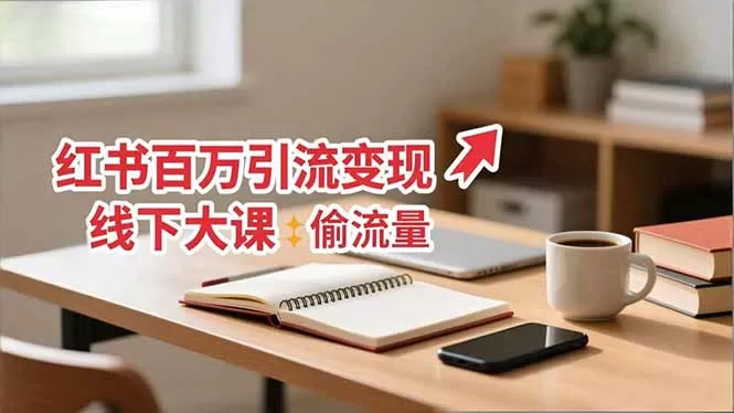 小红书百万引流变现-11月线下大课：分享从0到百万引流路径，手把手教偷流量、拿结果-互为学习资料库