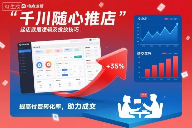 千川随心推起店底层逻辑及投放技巧,提高付费转化率,助力成交-互为学习资料库