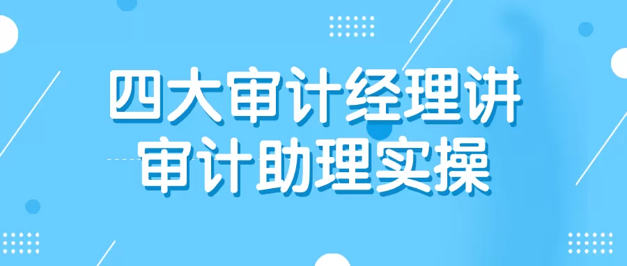 四大审计经理讲审计助理实操-互为学习资料库
