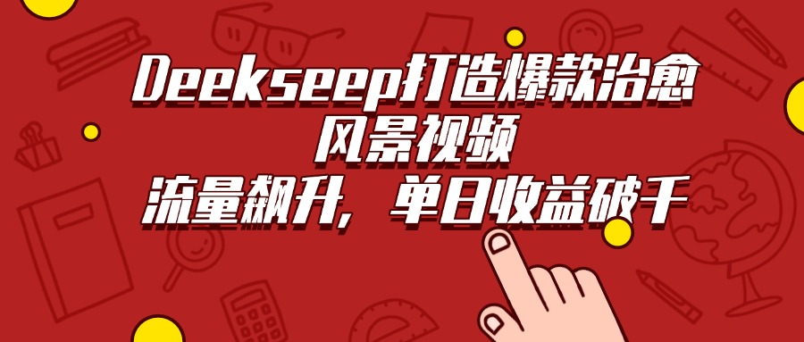 Deekseep打造爆款治愈风景视频,流量飙升,单日收益破千-互为学习资料库