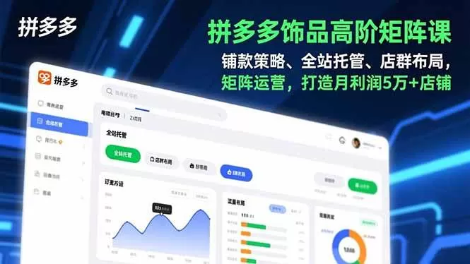 （16915期）拼多多饰品高阶矩阵课，铺款策略、全站托管、店群布局，矩阵运营，打造月利润5万+店铺-互为学习资料库